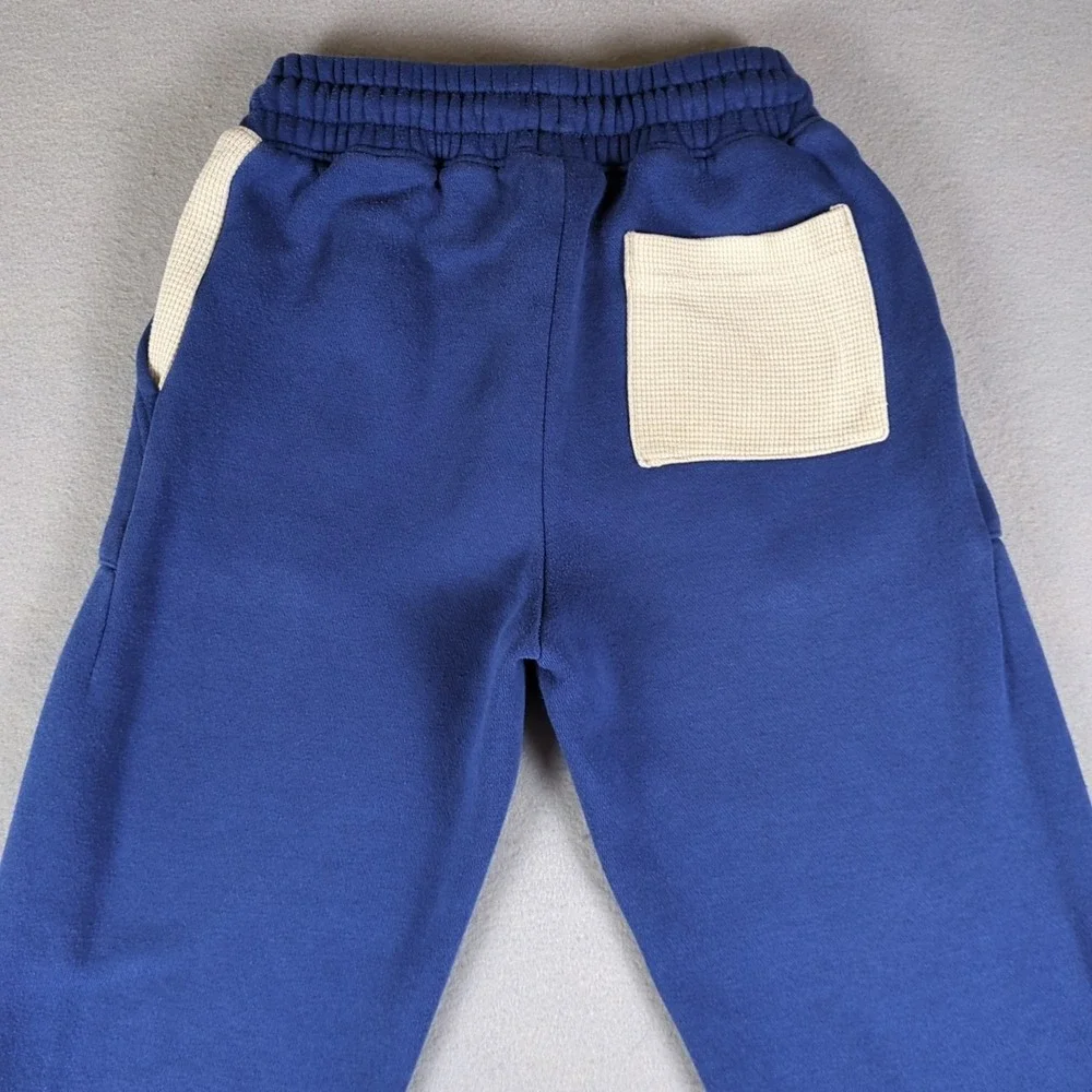 Nike Jordan Messy Room Jogger Pants Boys Small Blue Fleece Sweatpants Embossed